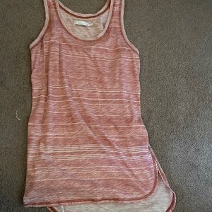 Pink stripe tank top